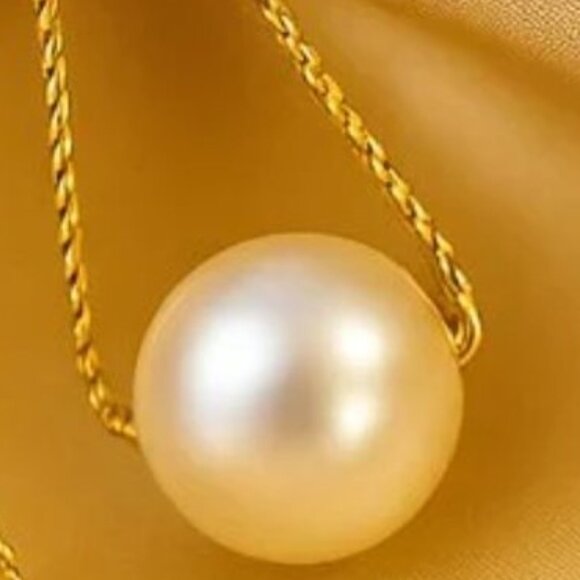 Gold Chain Faux Pearl Drop Earrings – Elegant Dangle Women’s Fashion Jewelry - Picture 8 of 8